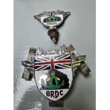 2 'BRDC' Car Badges - Engraved Julian Sutton