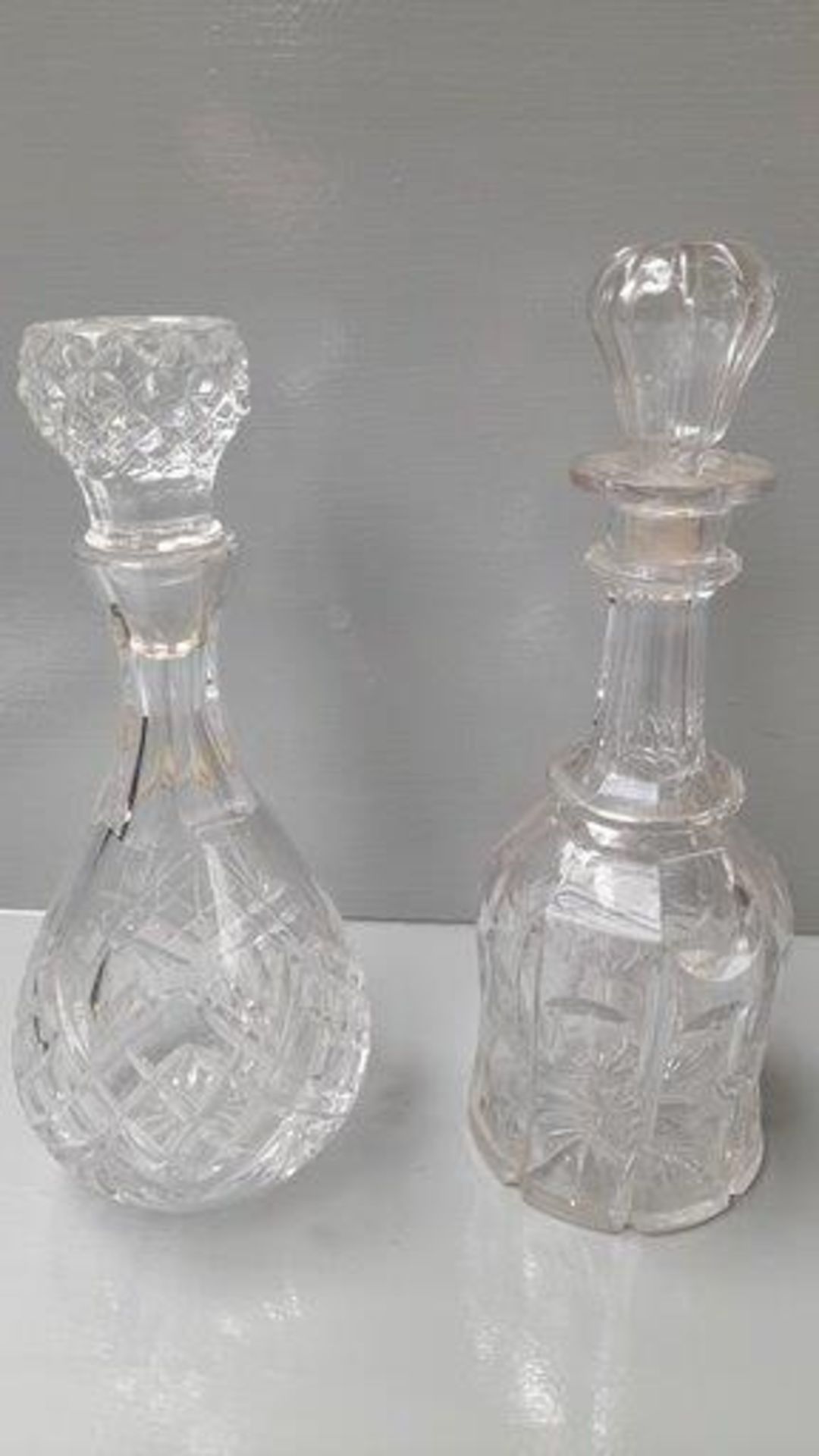  2 Cut Glass Decanters