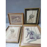 4 Dog Prints & Pictures & Picture Frame