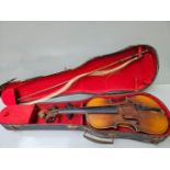 Violin In Case - Copy Of The Stradivarius (Made In Germany)