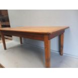 Pine Kitchen Table H74cm x L198cm x W90cm