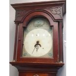 Georgian Oak Longcase Grandfather Clock H208cm x W52cm x D25cm