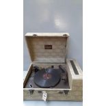 Trixette Portable Electric Gramophone In Case & Steepletone Radio