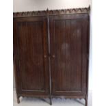 Large Oak Wardrobe 'Lee Longland & Co, Birmingham' H197cm x W153cm x D50cm