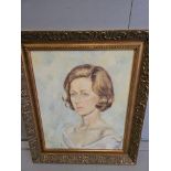 Gilt Framed Oil On Canvas Lady Portrait - Sarah Boystones 1971 H70cm x W59cm