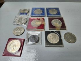 Box Of Silver Crowns Etc