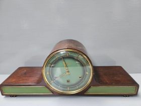 Walnut 'Lauffer' Art Deco Mantel Clock