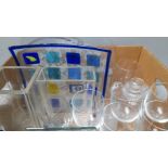 Box Including Glass Plates, Wine Glasses, Vases Etc