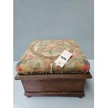 Mahogany Fabric Top Lidded Box