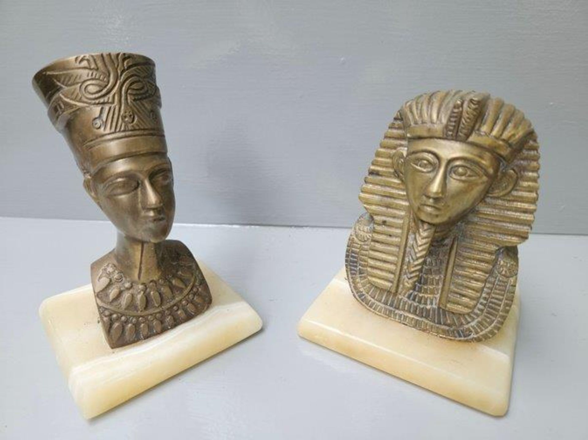 2 Brass Egyptian Figures