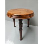 3 Mahogany & Oak Stools