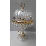 Cut Glass Droplet Table Lamp H41cm