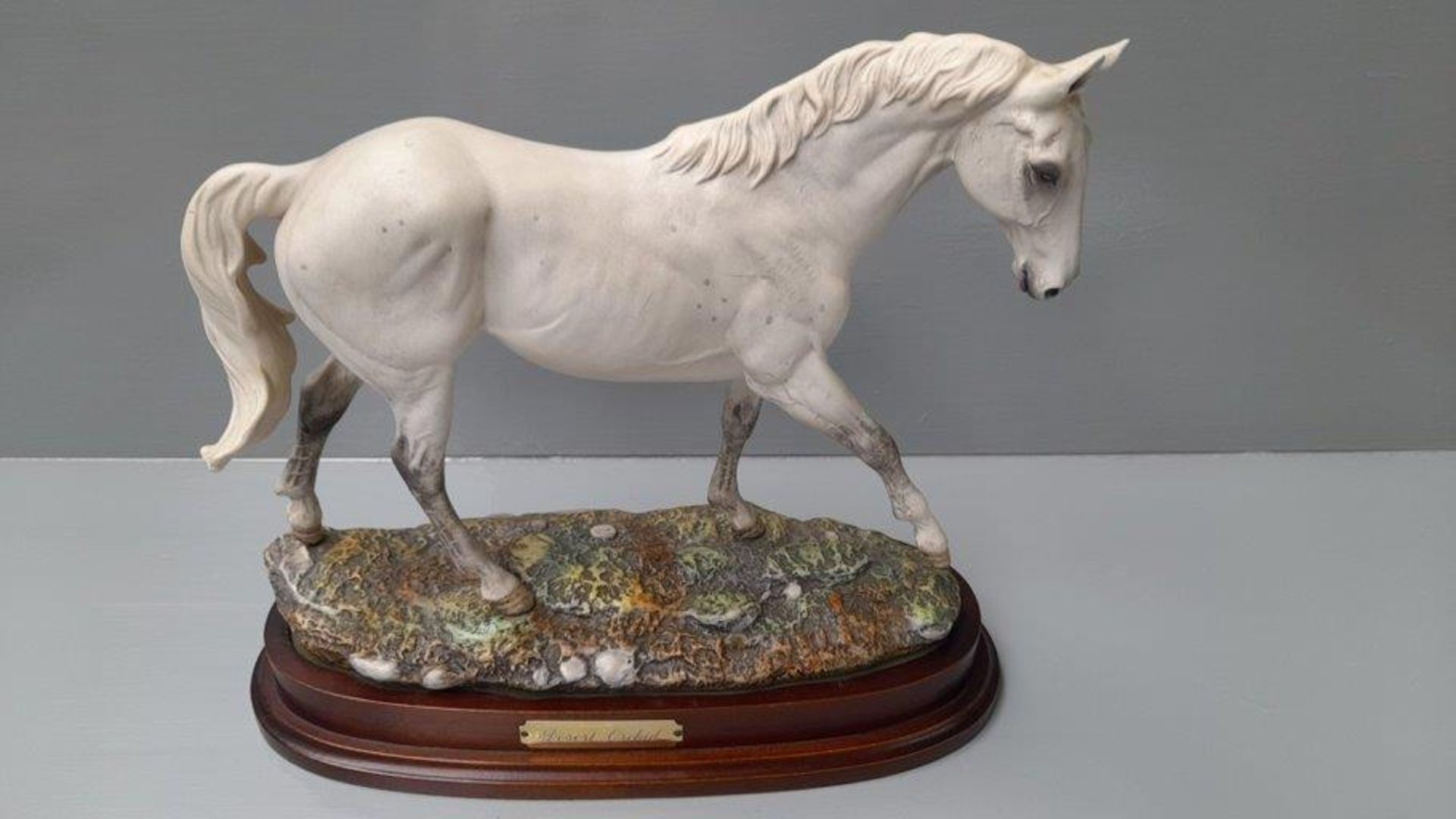 Royal Doulton Desert Orchid DA 134 Limited Edition 744/7500 On Wooden Base H34cm