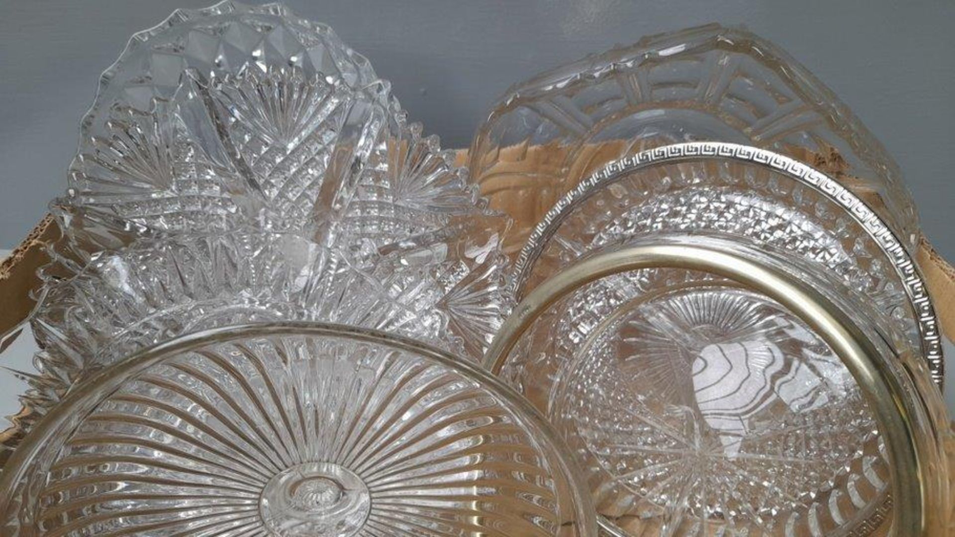 7 Cut Glass Fruit Bowls, Fruit Dishes Etc