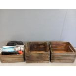 3 Wooden Boxes Including Hit & Miss Vents Etc