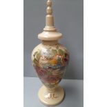 Hand Painted Lidded Mantel Vase