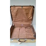 Cream Leather Suitcase