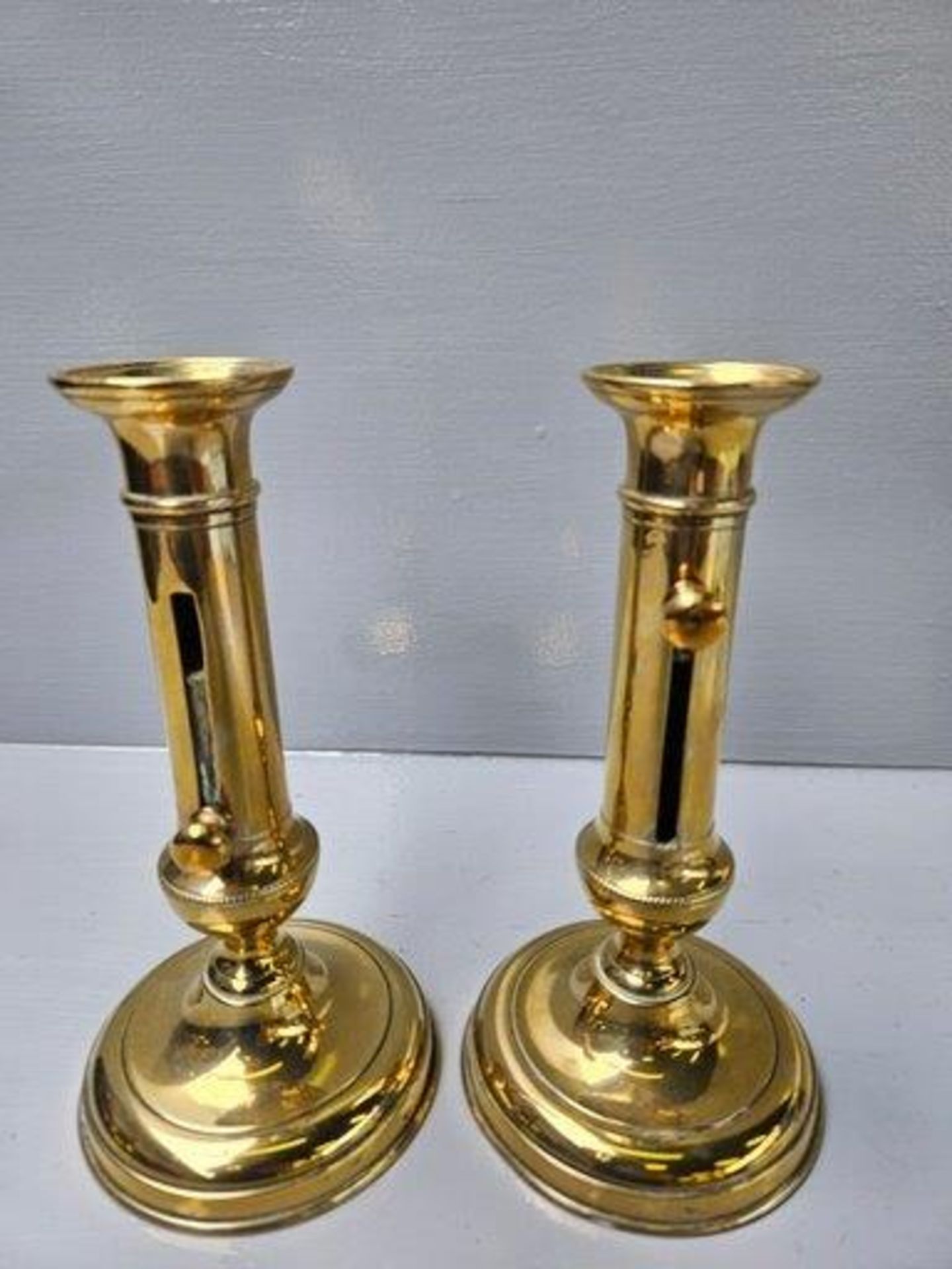 2 Brass Candlesticks - Image 2 of 3