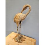 Cast Heron Statue H70cm