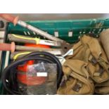 2 Boxes Camping Equipment, Garden Loppers Etc