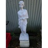 Stoneware Lady Statue H110cm