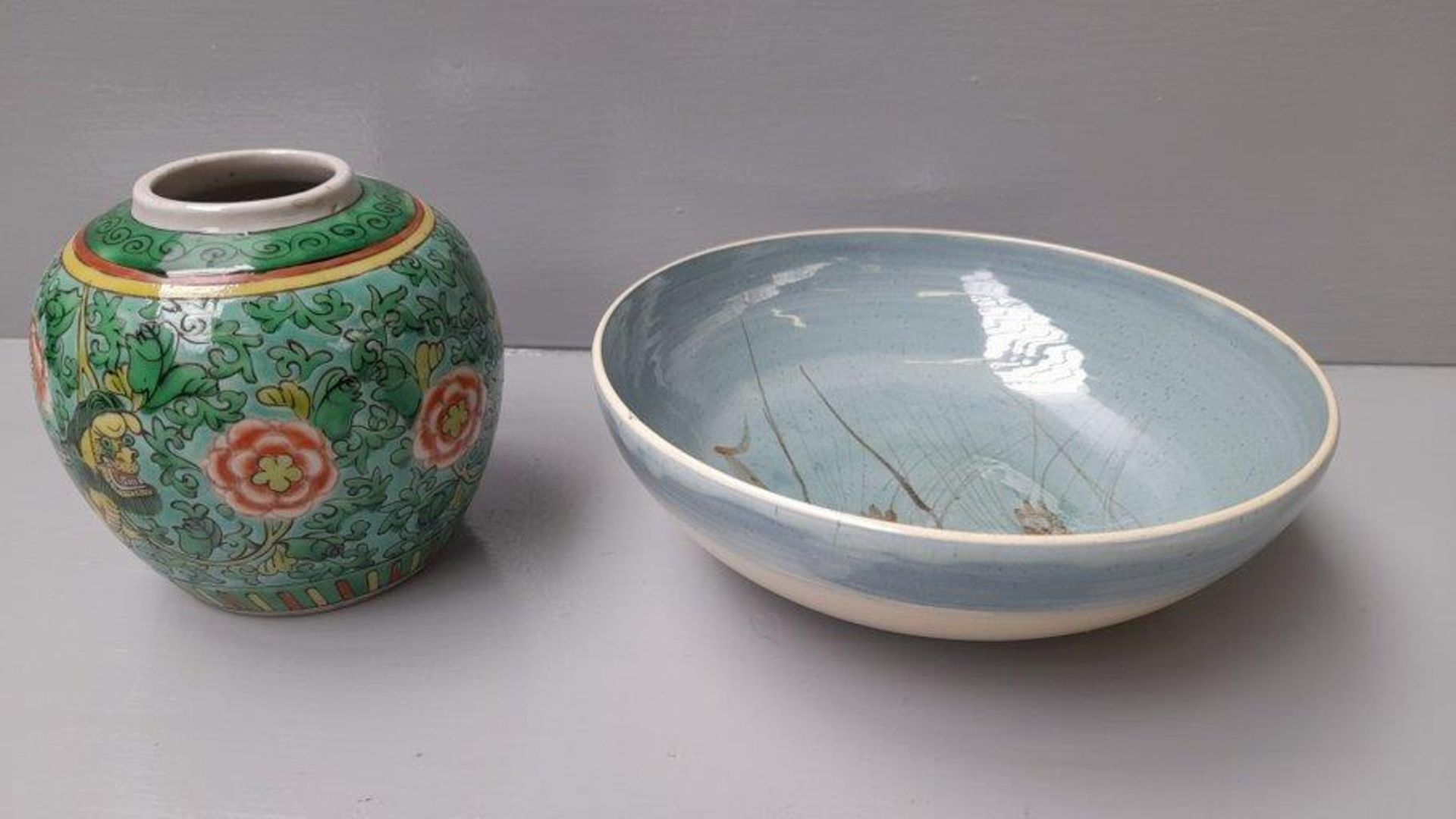 Oriental Ginger Jar & Seviers Ceramic Bowl