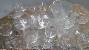 Box Of Assorted Glasses, Dessert Dishes Etc