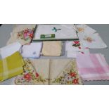 Box Including Tray Cloths, Coaster Set, Hankies Etc