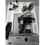 Kyowa Tokyo No 820796 Microscope, Lens, 3 Boxes Glass Slides Etc