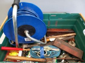 Box Of Tools & Extension Reel Cable