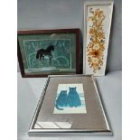 Box Including 10 Assorted Prints, Picture Frames, Needlework Pictures Etc
