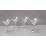 4 Cut Glass Cocktail Glasses