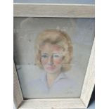 Portrait Of A Young Woman In Wooden Frame