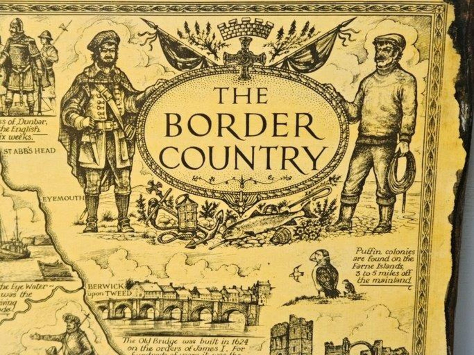 'The Border Country' Plaque H46cm x W61cm - Image 3 of 5