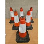 6 Small Traffic Cones H46cm