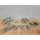 9 Small Pieces Of Desert Mineral Rose