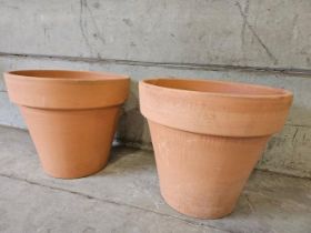 2 Large Terracotta Planters H43cm W49cm