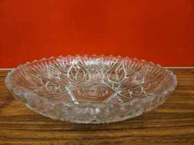 Large Cut Glass Fruit Bowl W30cm