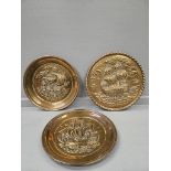 6 Brass Wall Plaques