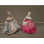 Royal Doulton 'Southern Belle Figurine & Coalport 'Amanda' Figurine