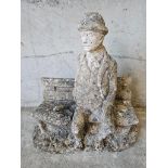 Stoneware 'Man On A Bench' Planter