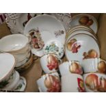 Box Including 6 Shelley Dubarry Coffee Cups & Saucers, Thomas, Bavaria Cups & Saucers Etc