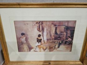 Print - Victorian Kitchen Scene