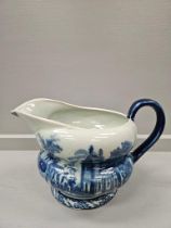 Ironstone Blue Pitcher H17cm