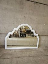 White Mantel Mirror H88cm W116cm