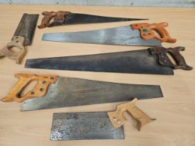 A Quantity Of Hand Saws, Tools, Picture Frame Etc