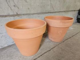 2 Large Terracotta Planters H43cm W49cm