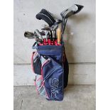 Golf Bag & 14 Golf Clubs & Umbrella