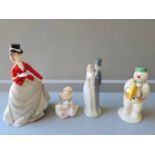 3 Royal Doulton Figurines & NAO Figure (A/F)