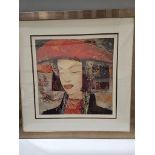 Large Print - Oriental Lady - Pensive Moment - Lipman W79cm H79cm
